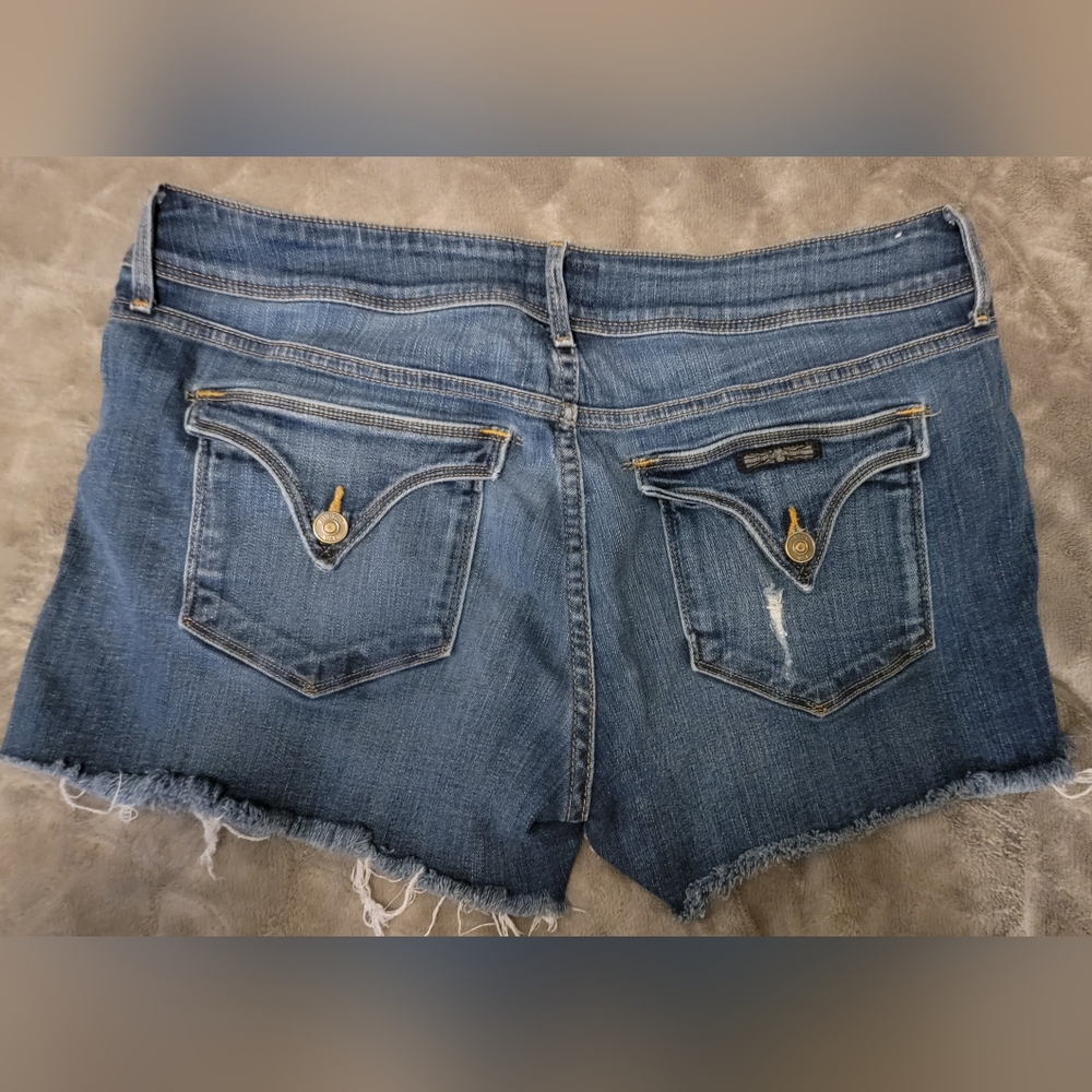 Hudson Jeans Blue Distressed Jean Shorts - Picture 2 of 7